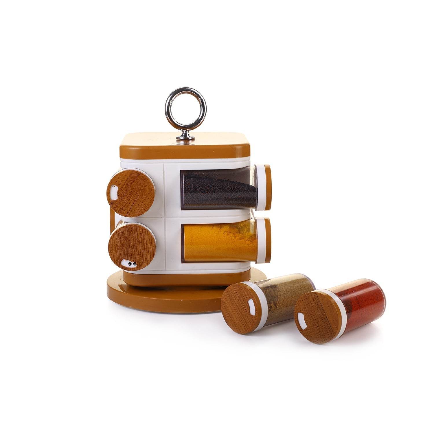 Ganesh Storewell Plastic Spice Rack - Set of 8 - infinityexculsivestore.com