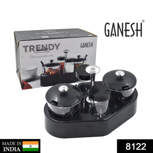 Ganesh rendy Condiment set For Kitchen Transparent jar For Easy To Access Spice 1 Piece Spice Set (Plastic) - infinityexculsivestore.com