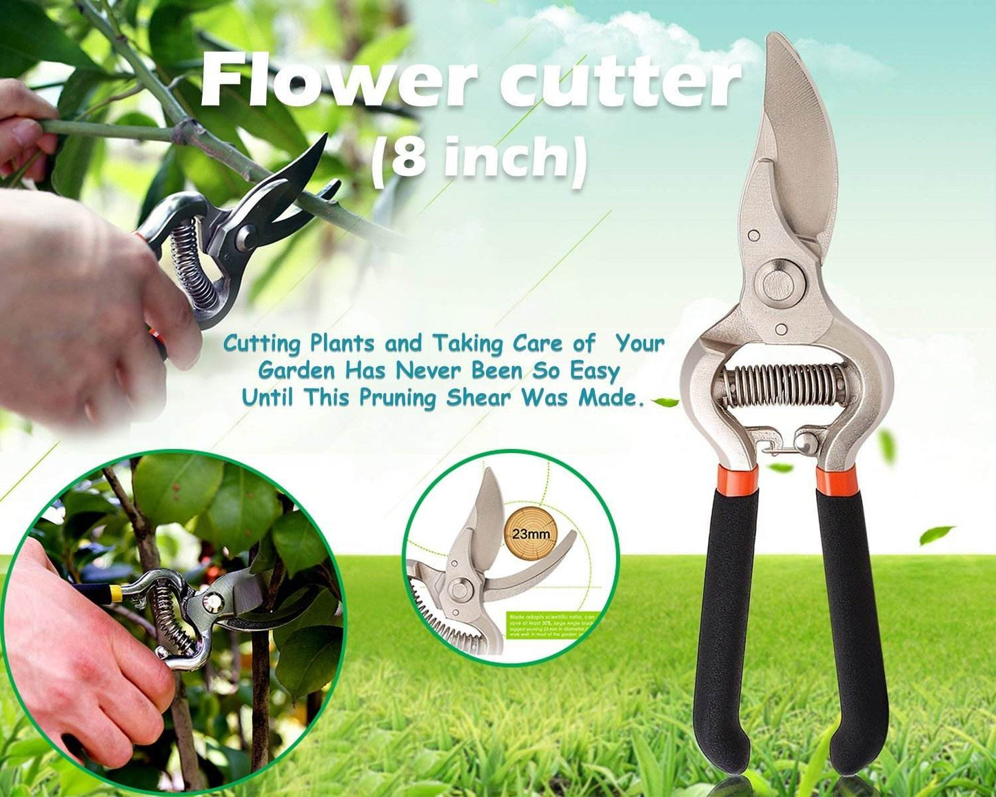Garden Shears Pruners Scissor (8 inch) - infinityexculsivestore.com