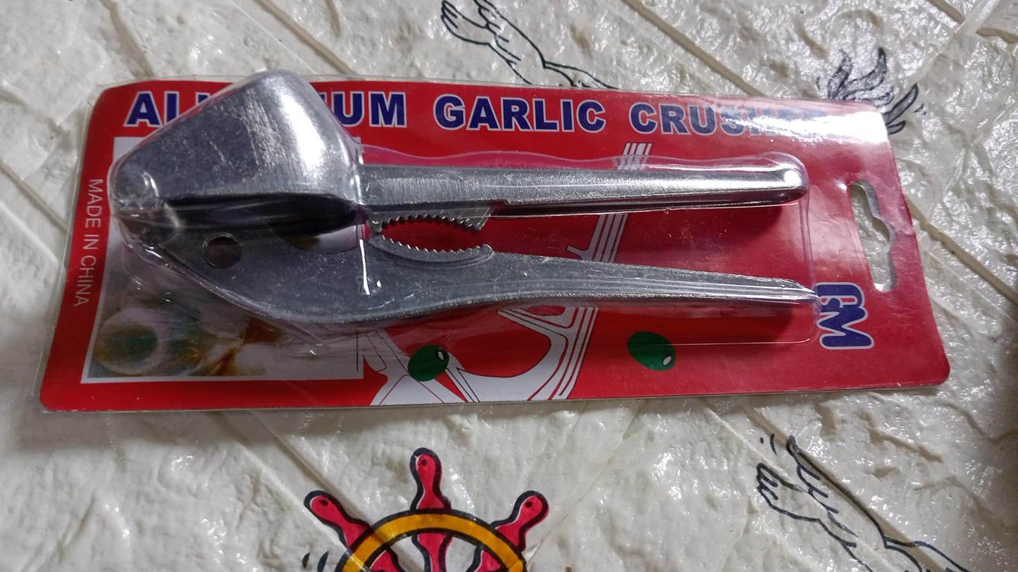 Garlic Press All Aluminum Easy to Use with Light Weight without Difficulty Cooking Baking, Kitchen Tool, Safe - infinityexculsivestore.com