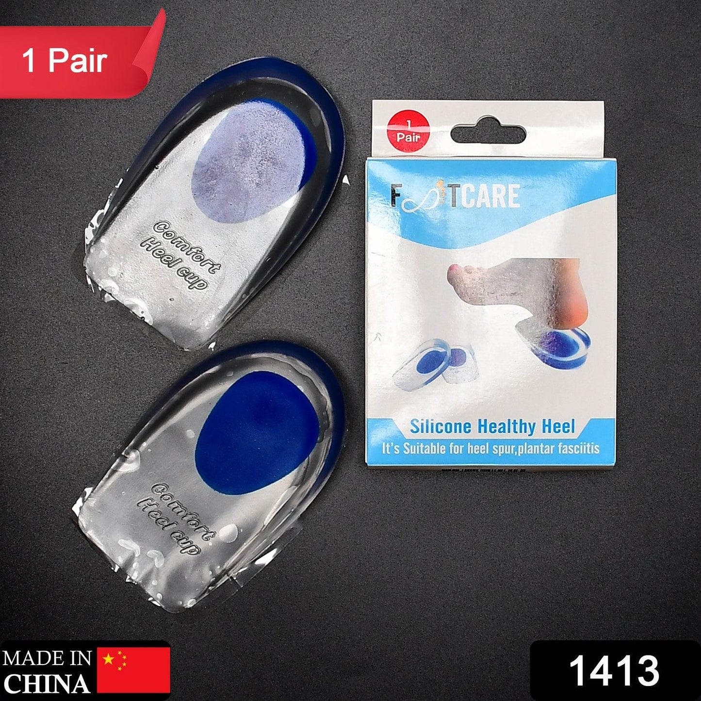 Gel Heel cups Silicon Heel Pad for Heel Ankle Pain - infinityexculsivestore.com