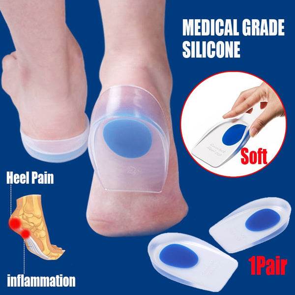 Gel Heel cups Silicon Heel Pad for Heel Ankle Pain - infinityexculsivestore.com