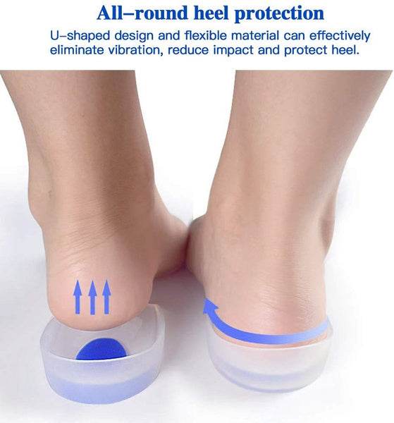 Gel Heel cups Silicon Heel Pad for Heel Ankle Pain - infinityexculsivestore.com