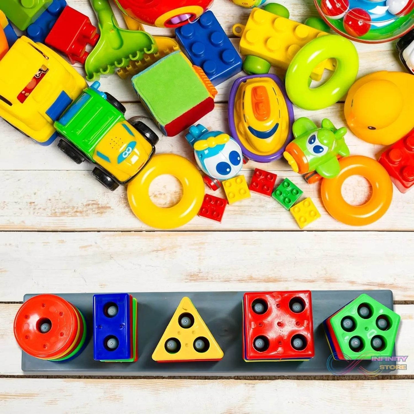 Geometric Brick with box - 5 Angle Matching Column Blocks for Kids - Preschool Educational Learning Toys. - infinityexculsivestore.com