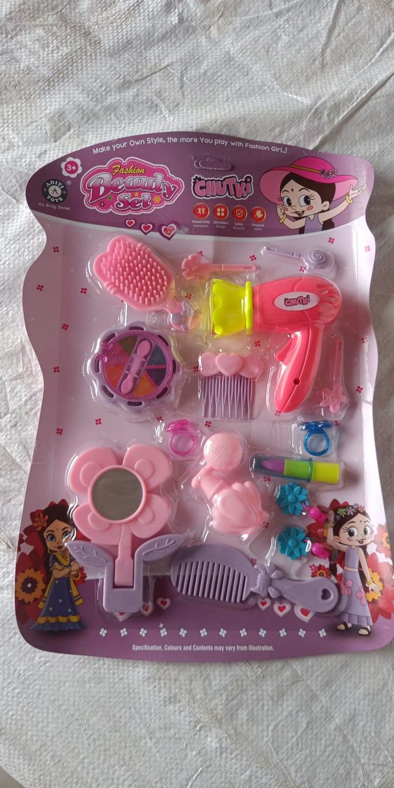 Girl's Bring Along Beauty Suitcase Makeup Vanity Toy (Multicolour) - infinityexculsivestore.com