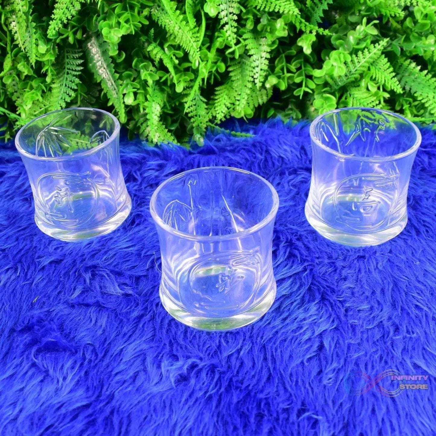 Glass 3 Pc Tumbler & 1 Pc Cup Set (4 Pcs Set) - infinityexculsivestore.com