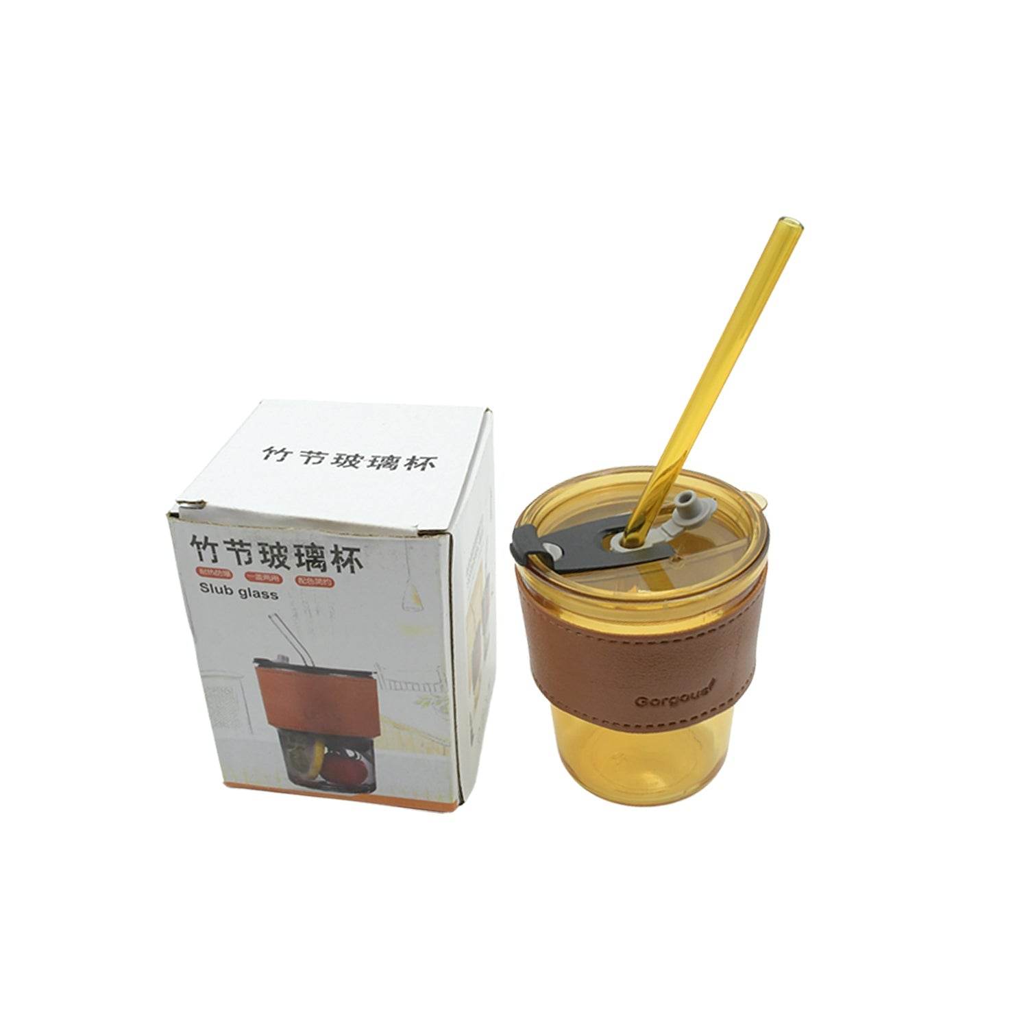 Glass Coffee Mug with Straw & Lid: Perfect for Home & Travel - infinityexculsivestore.com