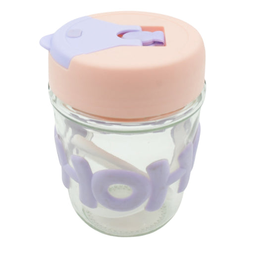 Printed Coffee Cup with Lid and Glass Cup for Tea and Coffee Mug, Set of 1, Glass Cappuccinos Cup, Espresso Cup, Big Juice Milk Cup,Green Tea Mug, portable alphabet water cups, high - value coffee cups 350 Ml - infinityexculsivestore.com