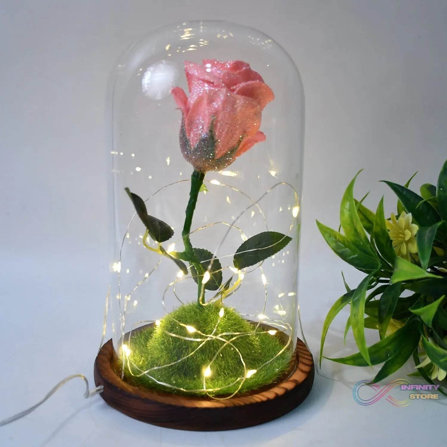 Glass Flower with Led Light Great Gift (1 Set) - infinityexculsivestore.com