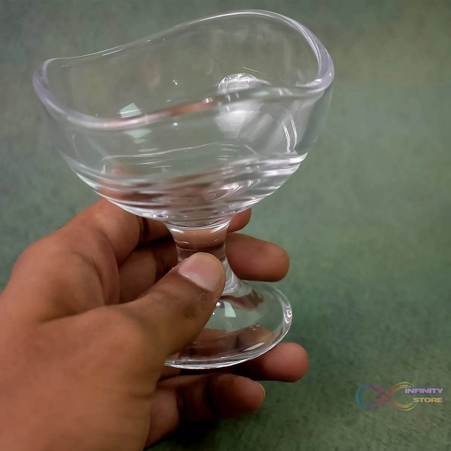Glass Footed Dessert Bowl, Ice Cream Cup (2 Pcs Set) - infinityexculsivestore.com