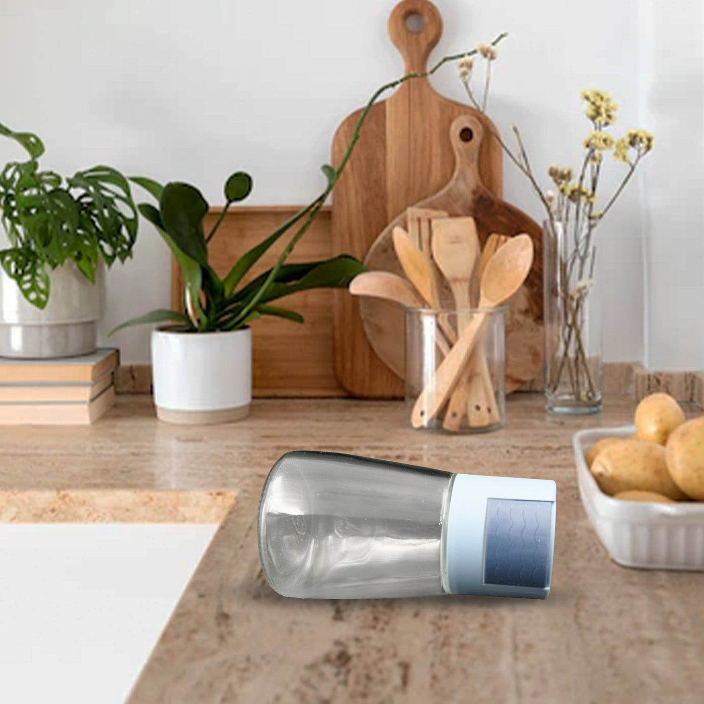 Glass Salt Bottle, Salt Dispenser, Glass Salt Shaker Pack of 1, Seasoning Shaker, Precise Quantitative 0.5g for Home Cooking Picnic Camping Ration Salt Shakers - infinityexculsivestore.com