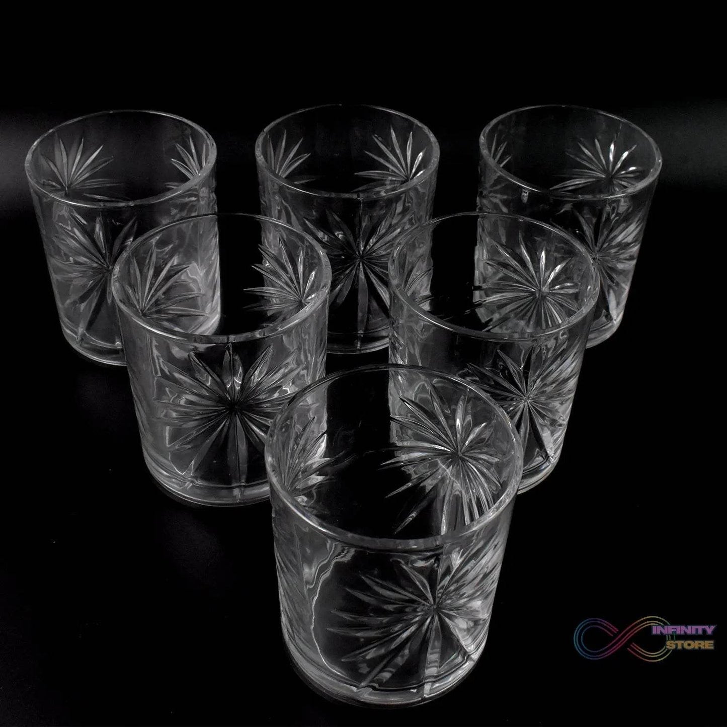 Glass Tumbler Set, Juice Glasses and Transparent Water (6 Pcs Set) - infinityexculsivestore.com