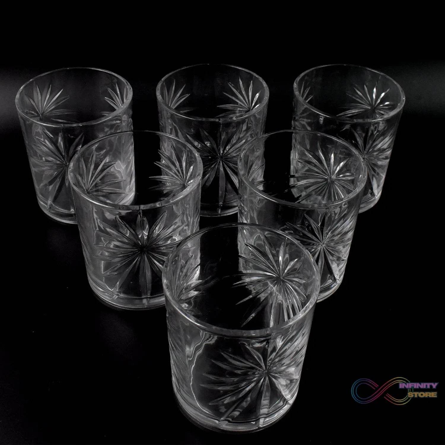 Glass Tumbler Set, Juice Glasses and Transparent Water (6 Pcs Set) - infinityexculsivestore.com