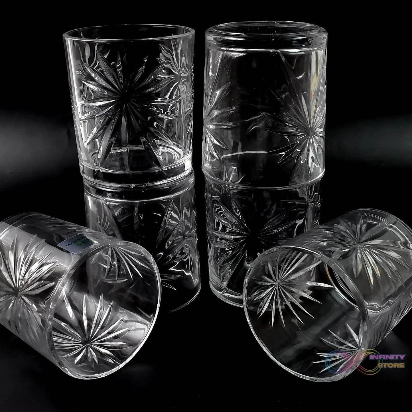 Glass Tumbler Set, Juice Glasses and Transparent Water (6 Pcs Set) - infinityexculsivestore.com