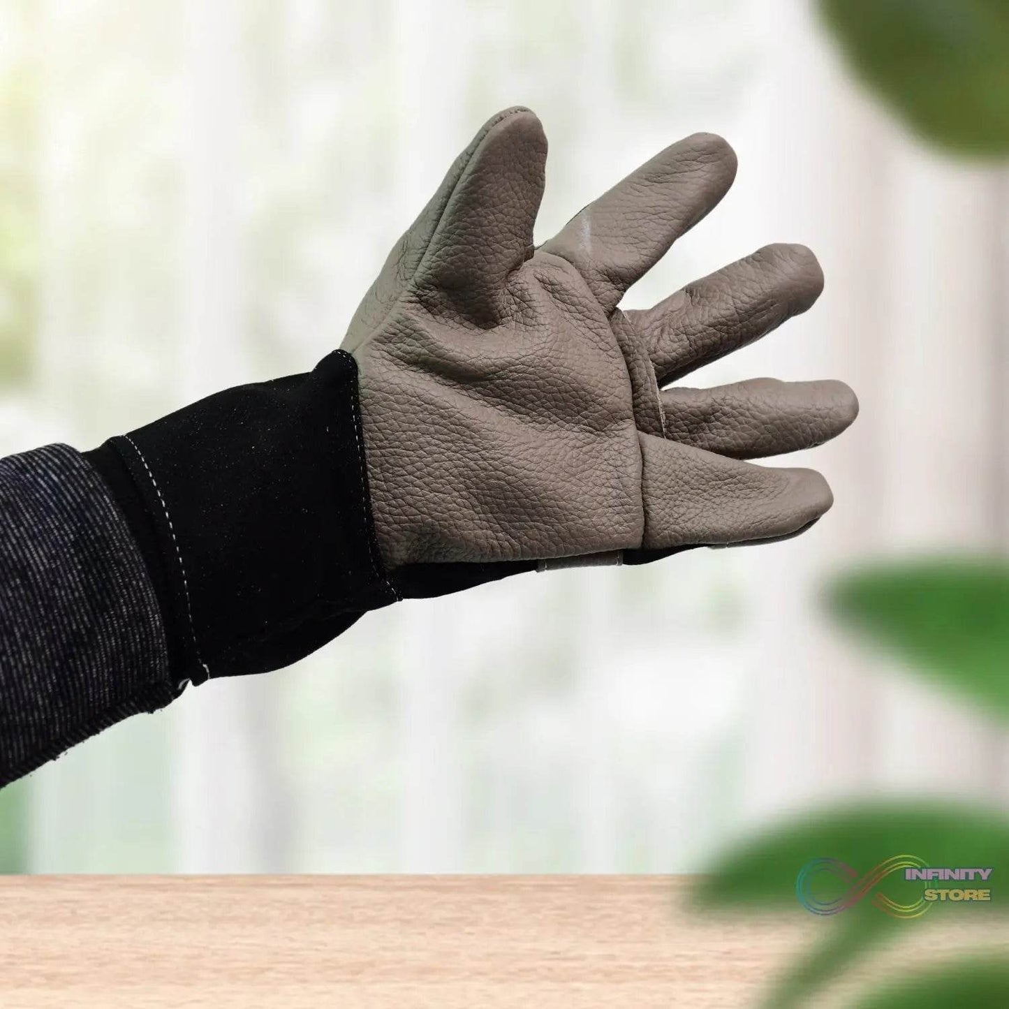 Gloves Gardening Gloves for Men Women Leather Gloves Heavy Duty Gloves (1 Pair) - infinityexculsivestore.com
