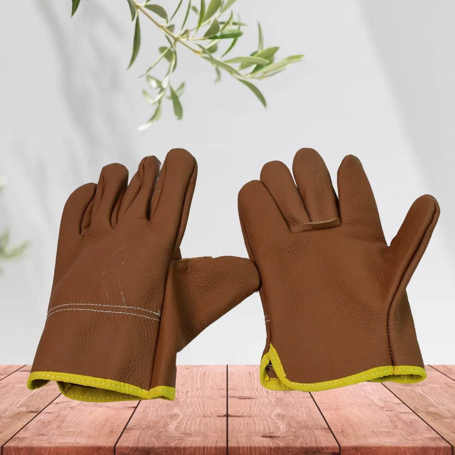 Gloves Gardening Gloves for Men Women Leather Gloves Heavy Duty Gloves (1 Pair) - infinityexculsivestore.com