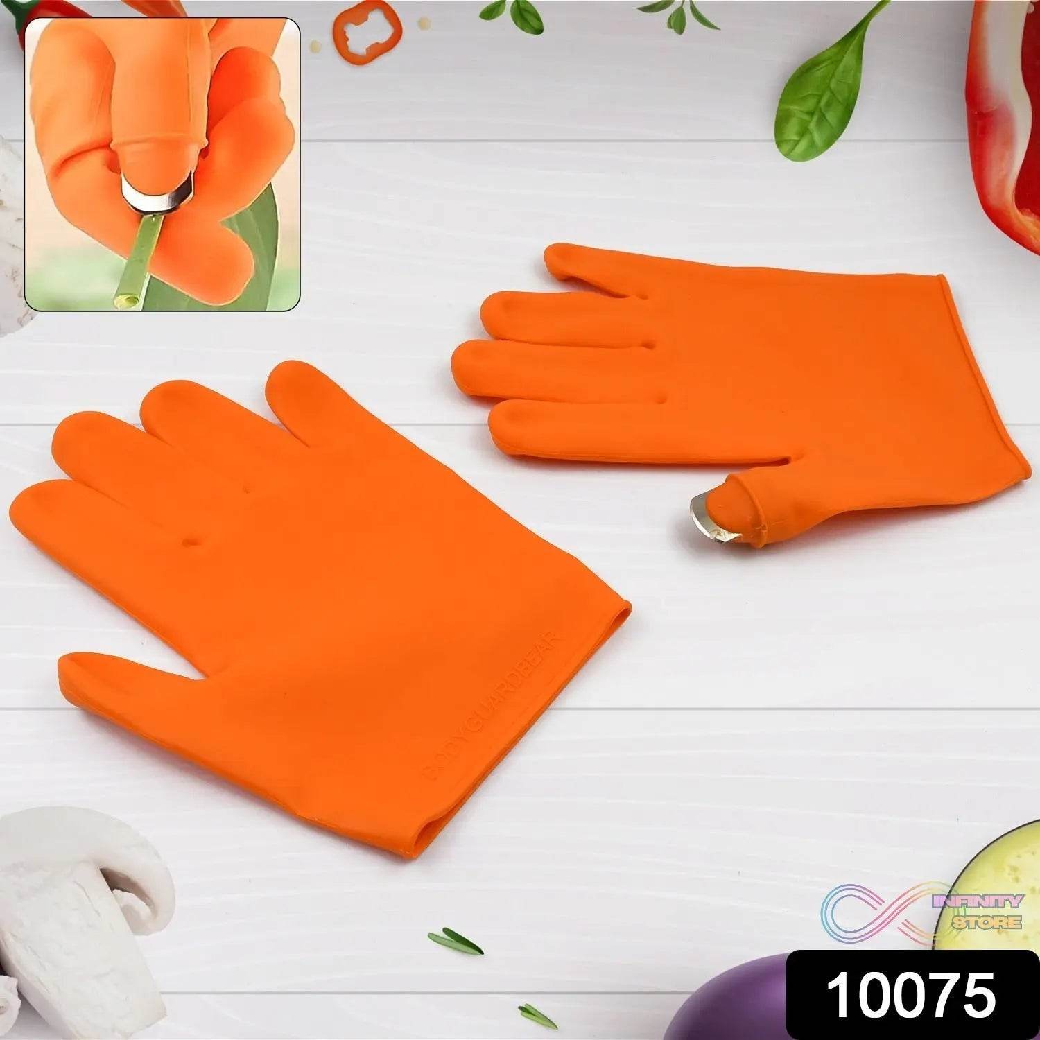 Gloves Silicone Thumb Knife Finger Protector Gears Cutting Vegetable Harvesting Knife - infinityexculsivestore.com