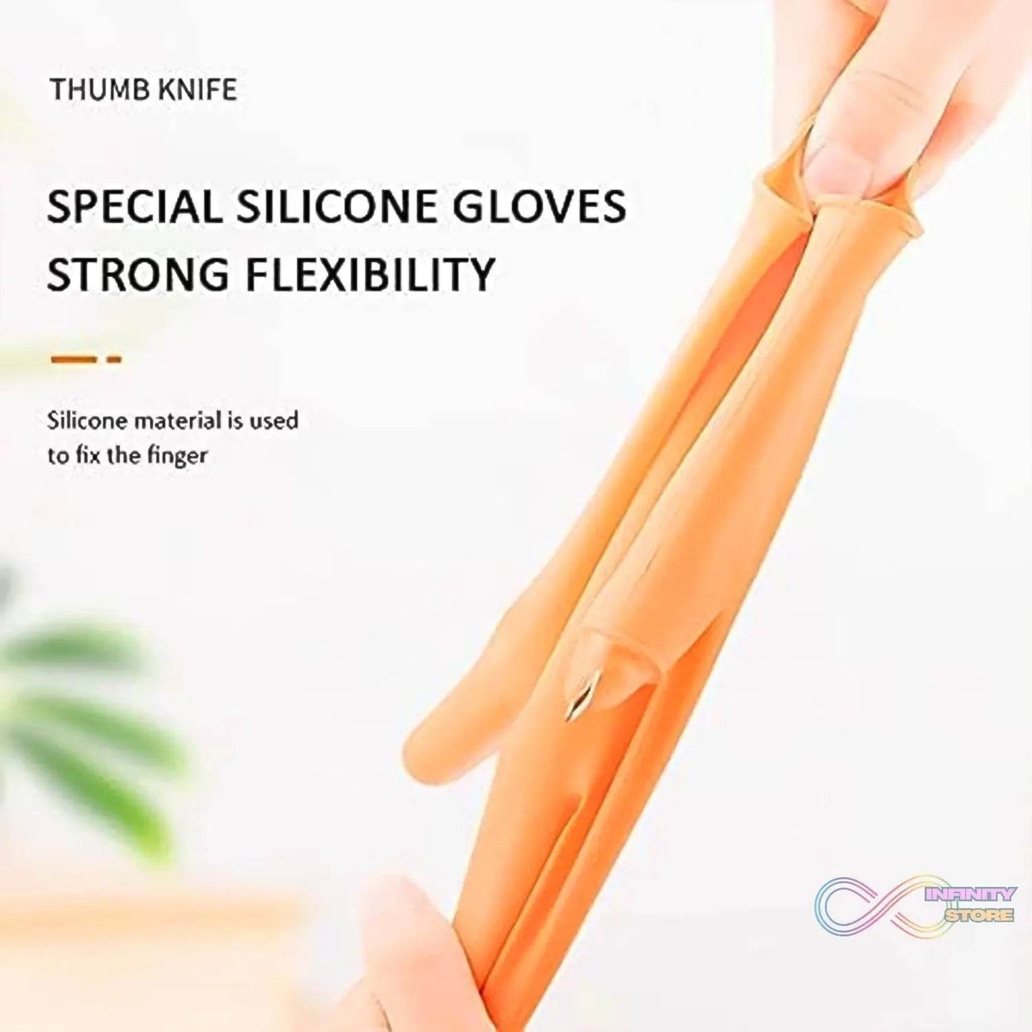 Gloves Silicone Thumb Knife Finger Protector Gears Cutting Vegetable Harvesting Knife - infinityexculsivestore.com