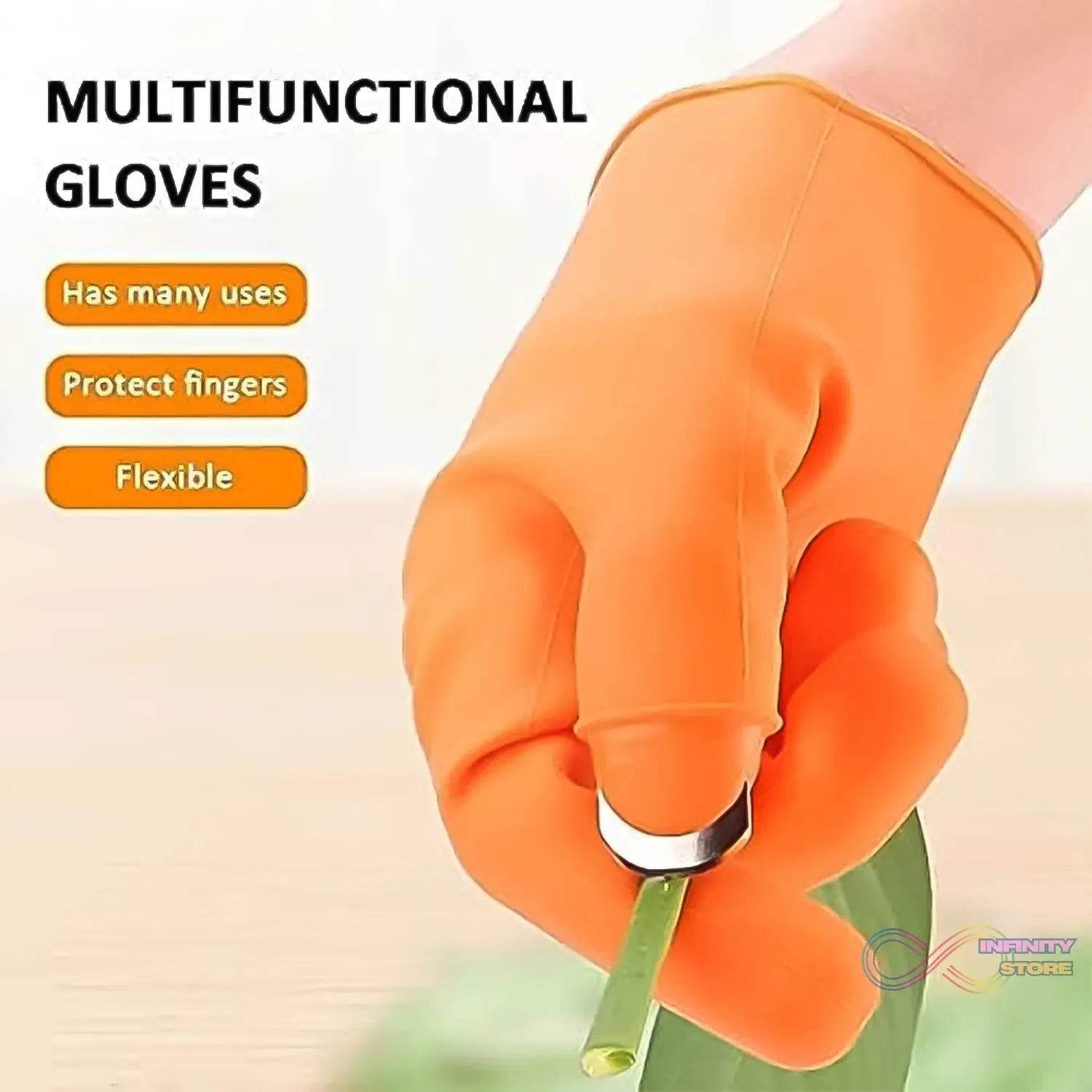 Gloves Silicone Thumb Knife Finger Protector Gears Cutting Vegetable Harvesting Knife - infinityexculsivestore.com