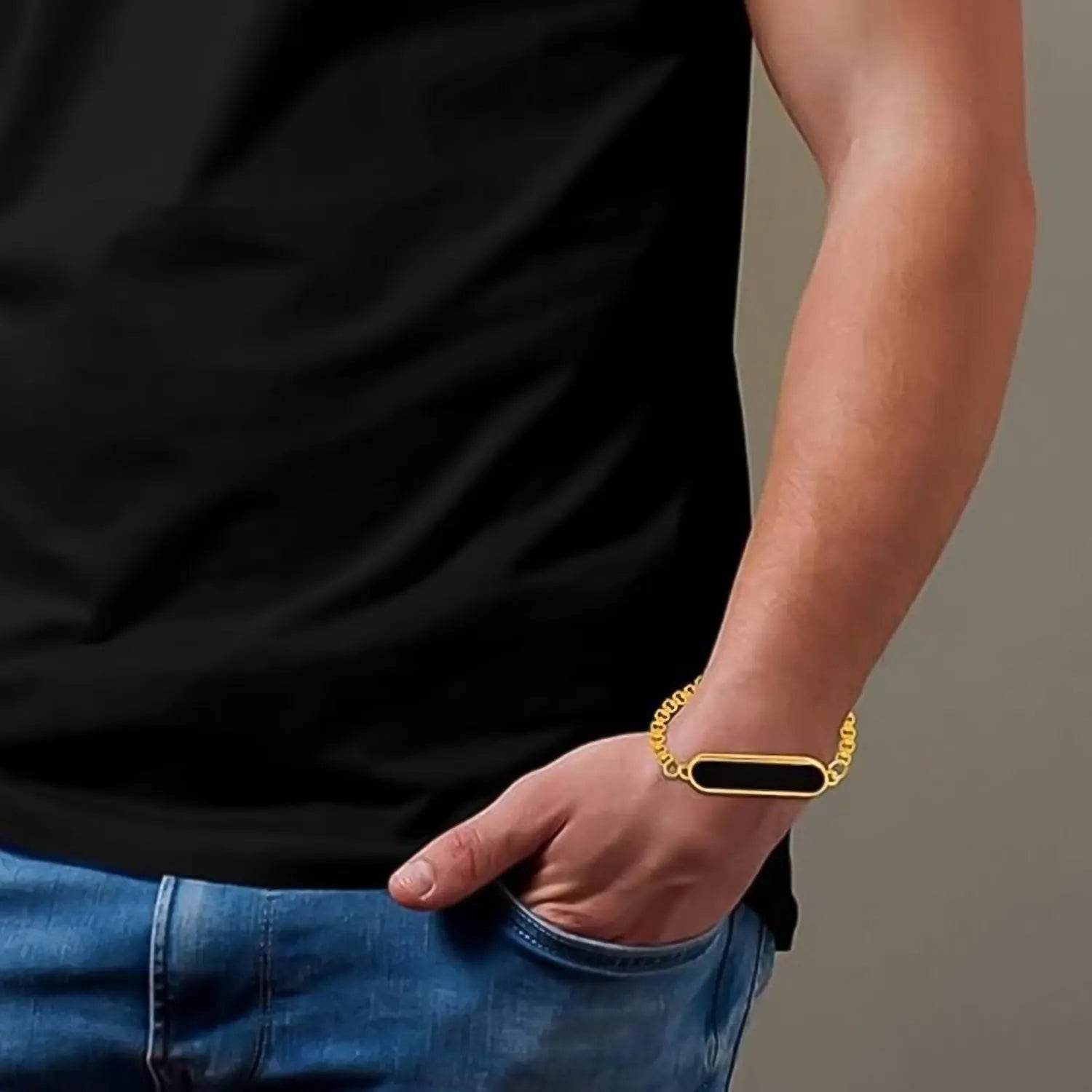 Golden Bracelet, Gift Bracelet (1 Pc) - infinityexculsivestore.com