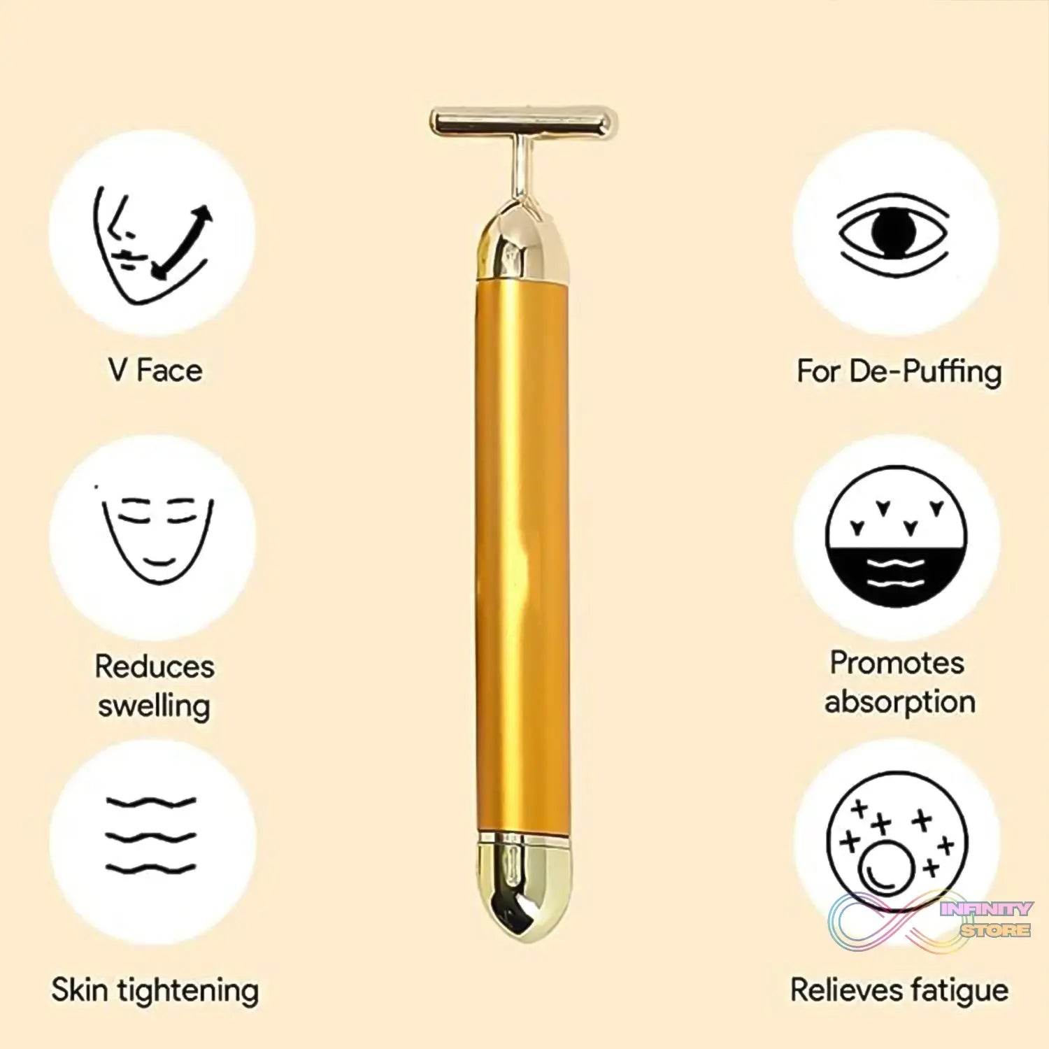 Golden Energy Face Massager (1 Pc) - infinityexculsivestore.com