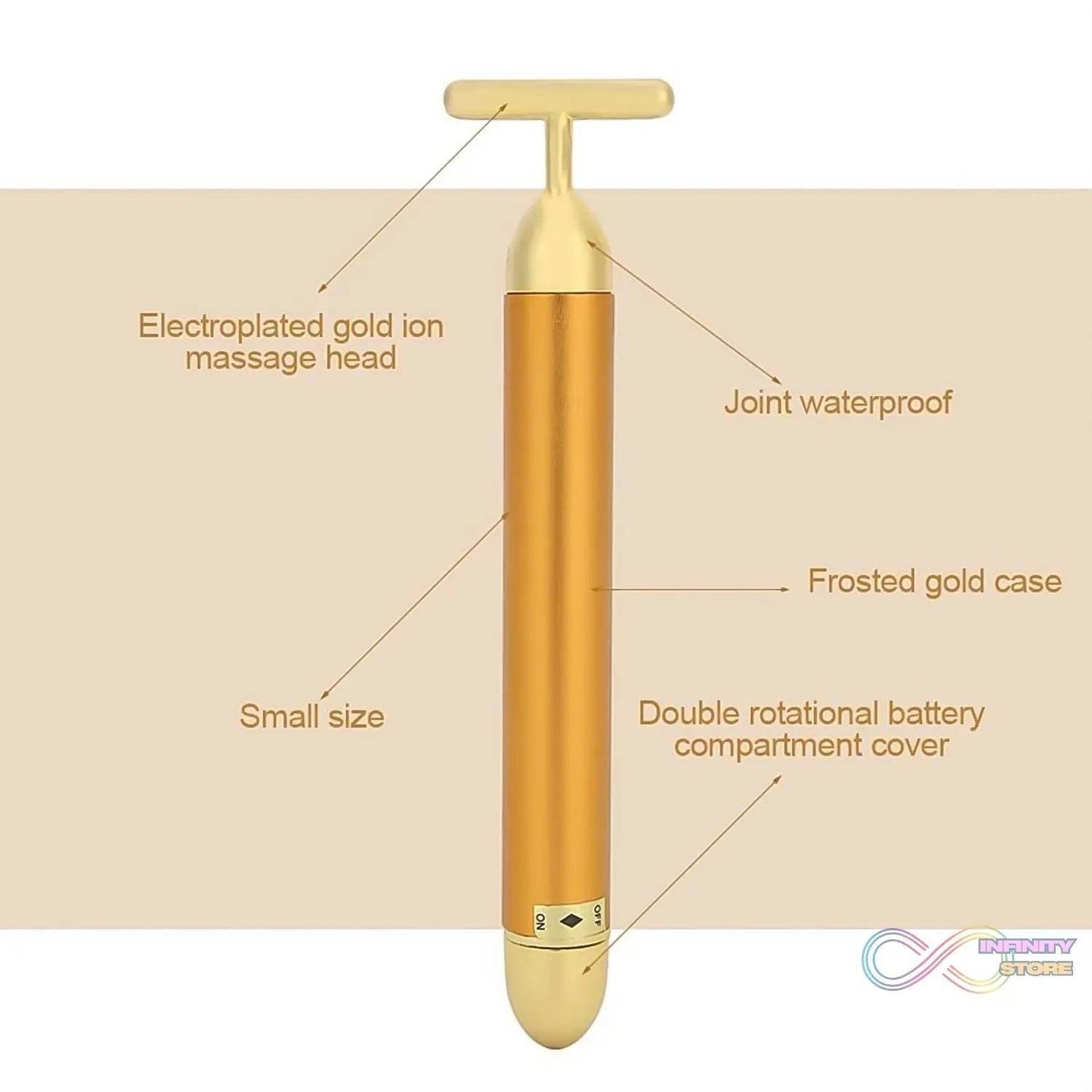 Golden Energy Face Massager (1 Pc) - infinityexculsivestore.com