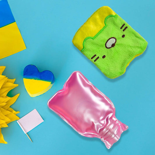 Green Kitty small Hot Water Bag with Cover for Pain Relief, Neck, Shoulder Pain and Hand, Feet Warmer, Menstrual Cramps. - infinityexculsivestore.com