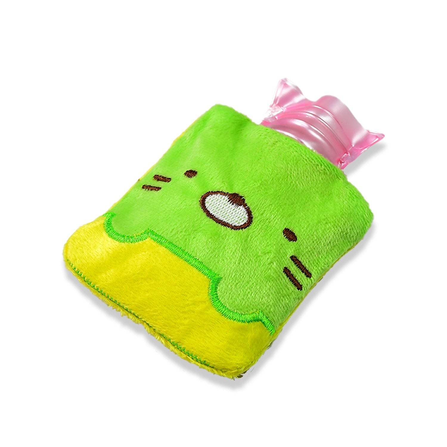 Green Kitty small Hot Water Bag with Cover for Pain Relief, Neck, Shoulder Pain and Hand, Feet Warmer, Menstrual Cramps. - infinityexculsivestore.com