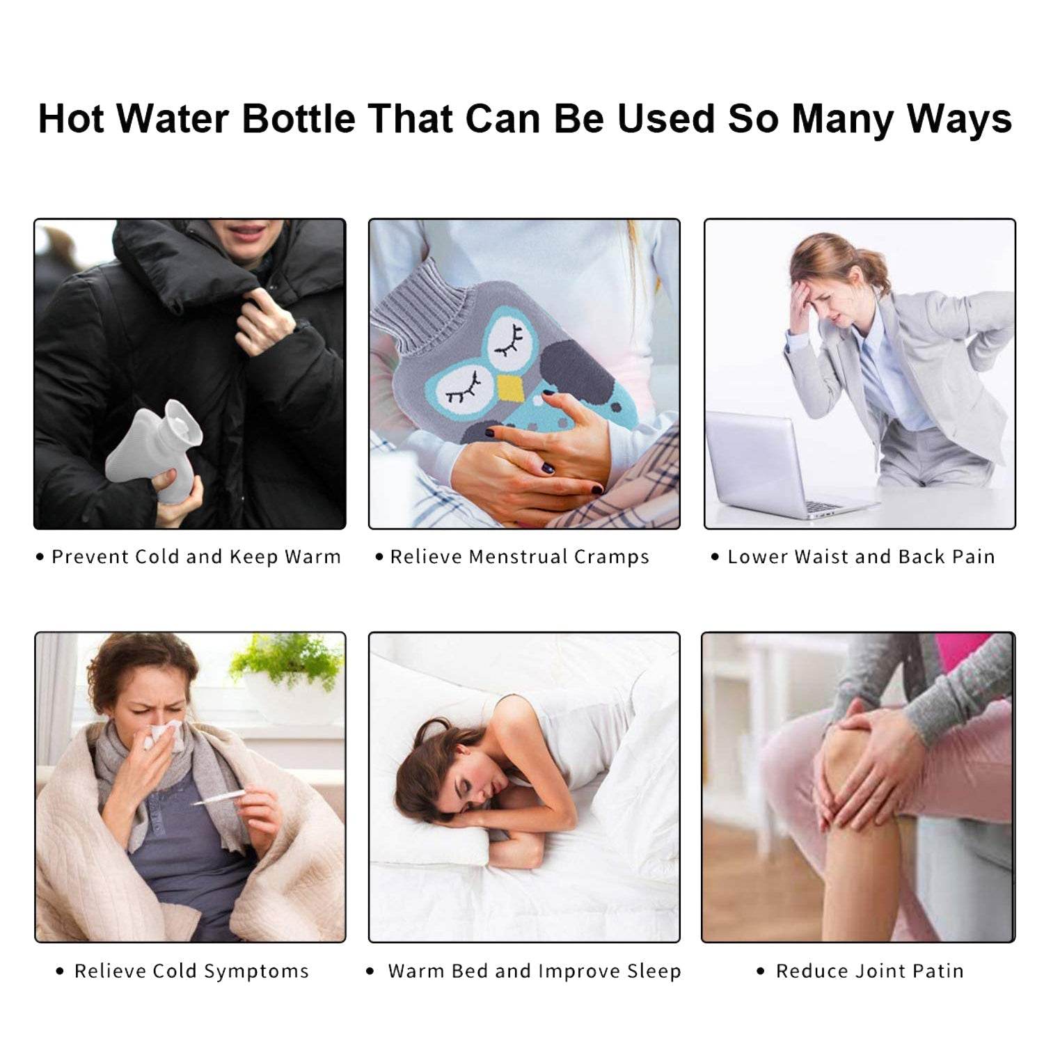 Green Kitty small Hot Water Bag with Cover for Pain Relief, Neck, Shoulder Pain and Hand, Feet Warmer, Menstrual Cramps. - infinityexculsivestore.com