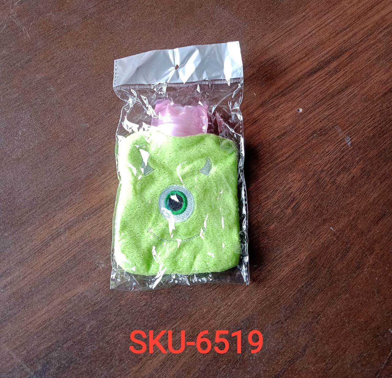 Green One-Eyed Monster Print Small Hot Water Bag with Cover for Pain Relief - infinityexculsivestore.com