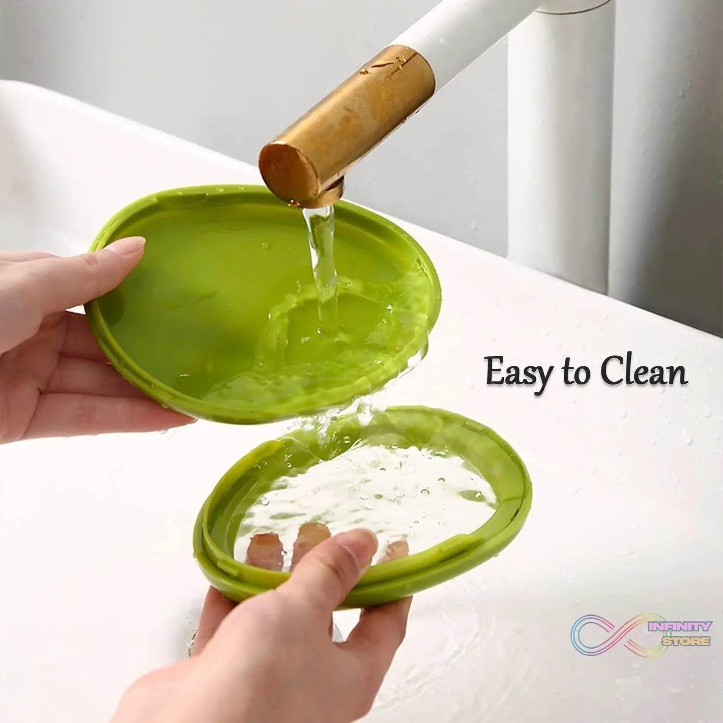 Green Oval Shape Vegetable Container Premium Fruits Saver Keeper (1 Pc) - infinityexculsivestore.com