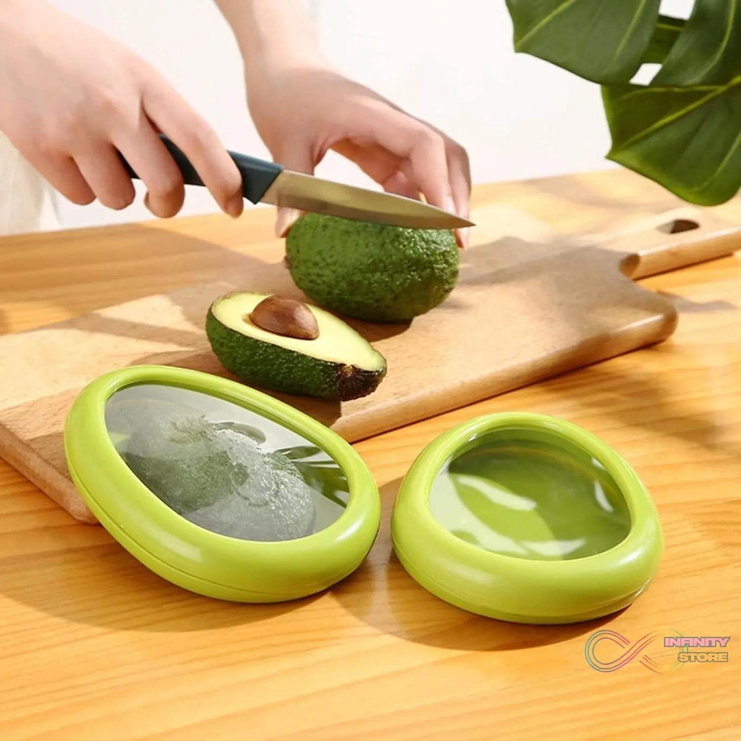 Green Oval Shape Vegetable Container Premium Fruits Saver Keeper (1 Pc) - infinityexculsivestore.com