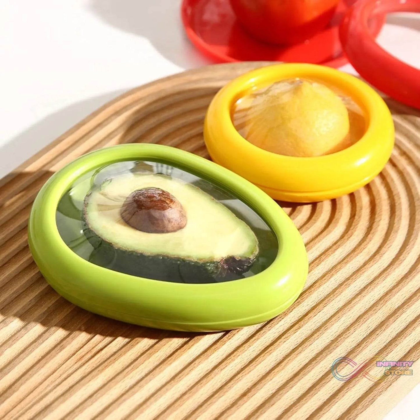 Green Oval Shape Vegetable Container Premium Fruits Saver Keeper (1 Pc) - infinityexculsivestore.com