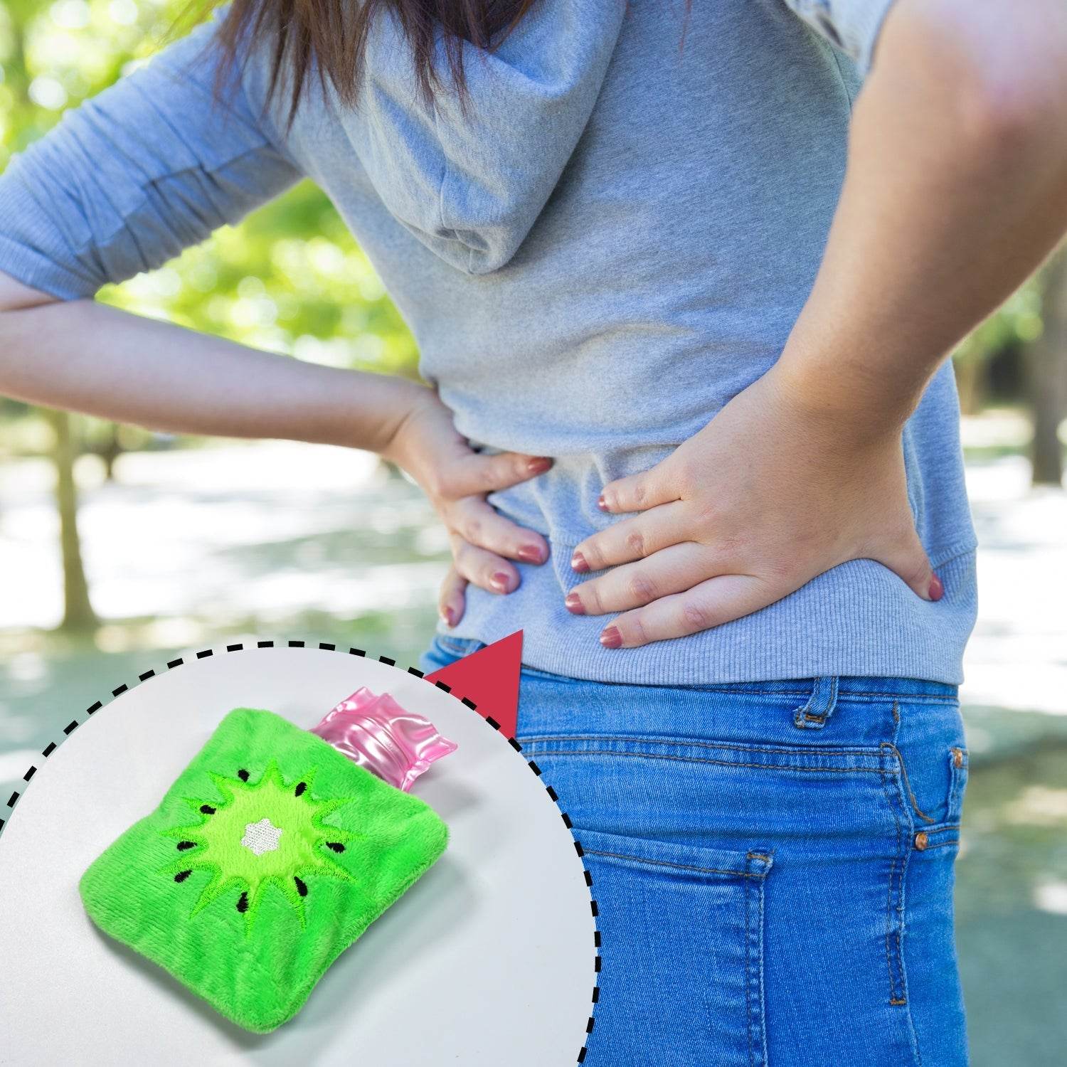 Green sun small Hot Water Bag with Cover for Pain Relief, Neck, Shoulder Pain and Hand, Feet Warmer, Menstrual Cramps. - infinityexculsivestore.com
