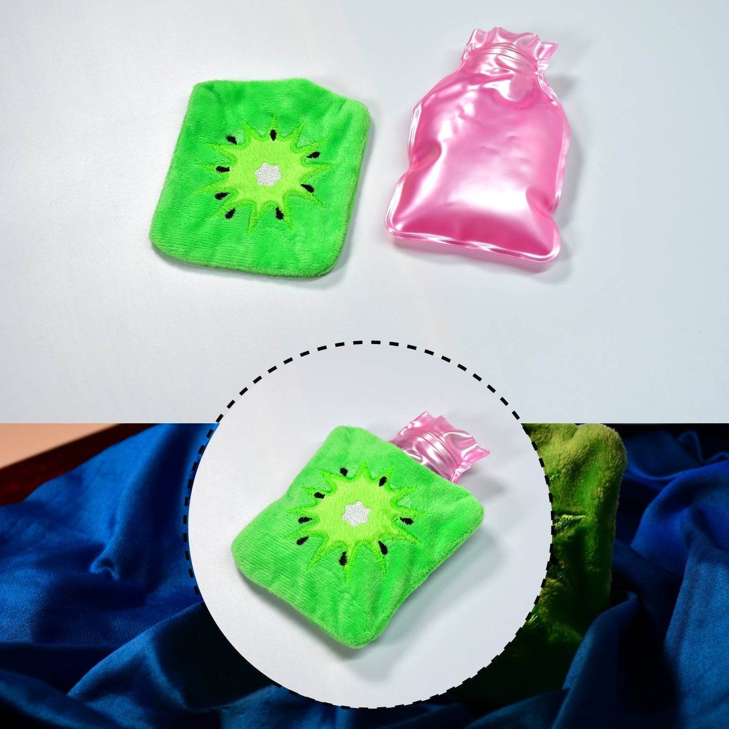 Green sun small Hot Water Bag with Cover for Pain Relief, Neck, Shoulder Pain and Hand, Feet Warmer, Menstrual Cramps. - infinityexculsivestore.com
