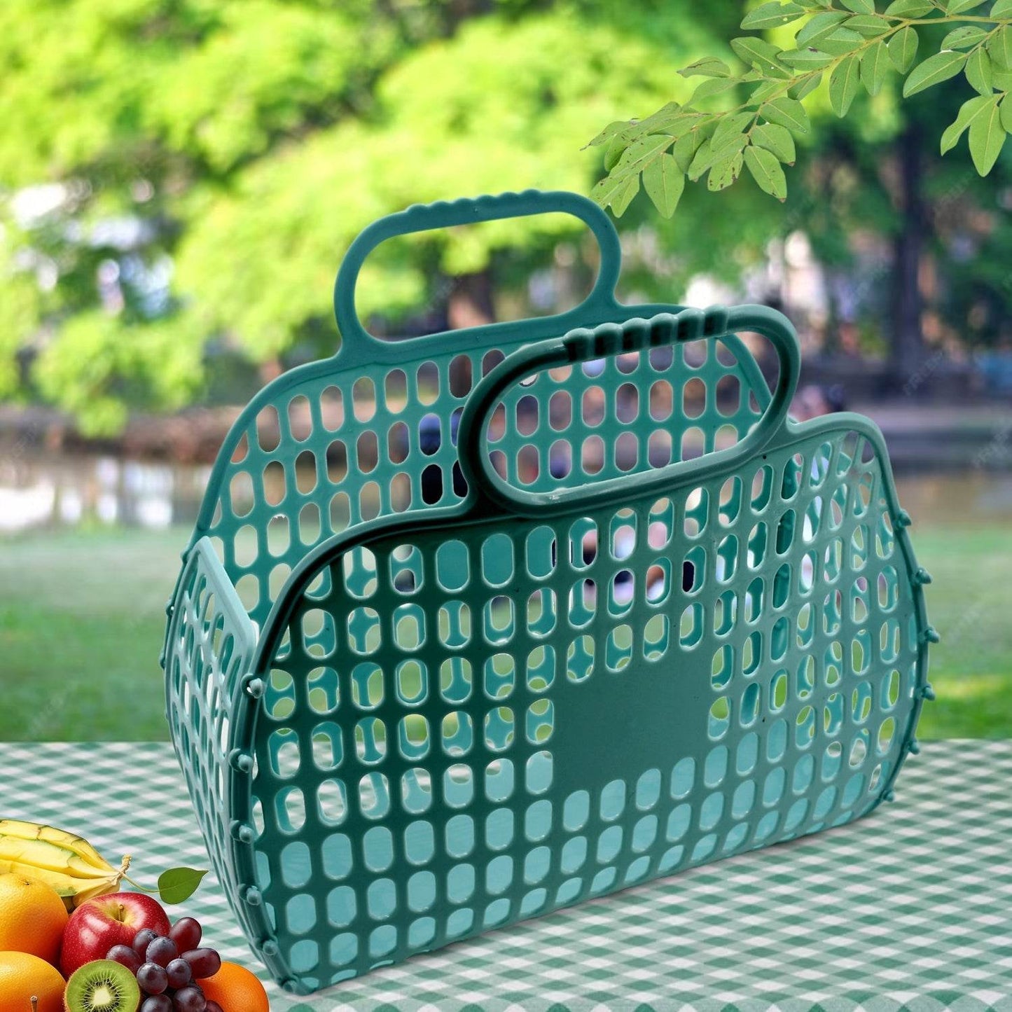 Grocery Vegetable Foldable Smiley Non-Woven Fabric Shopping Bag - infinityexculsivestore.com