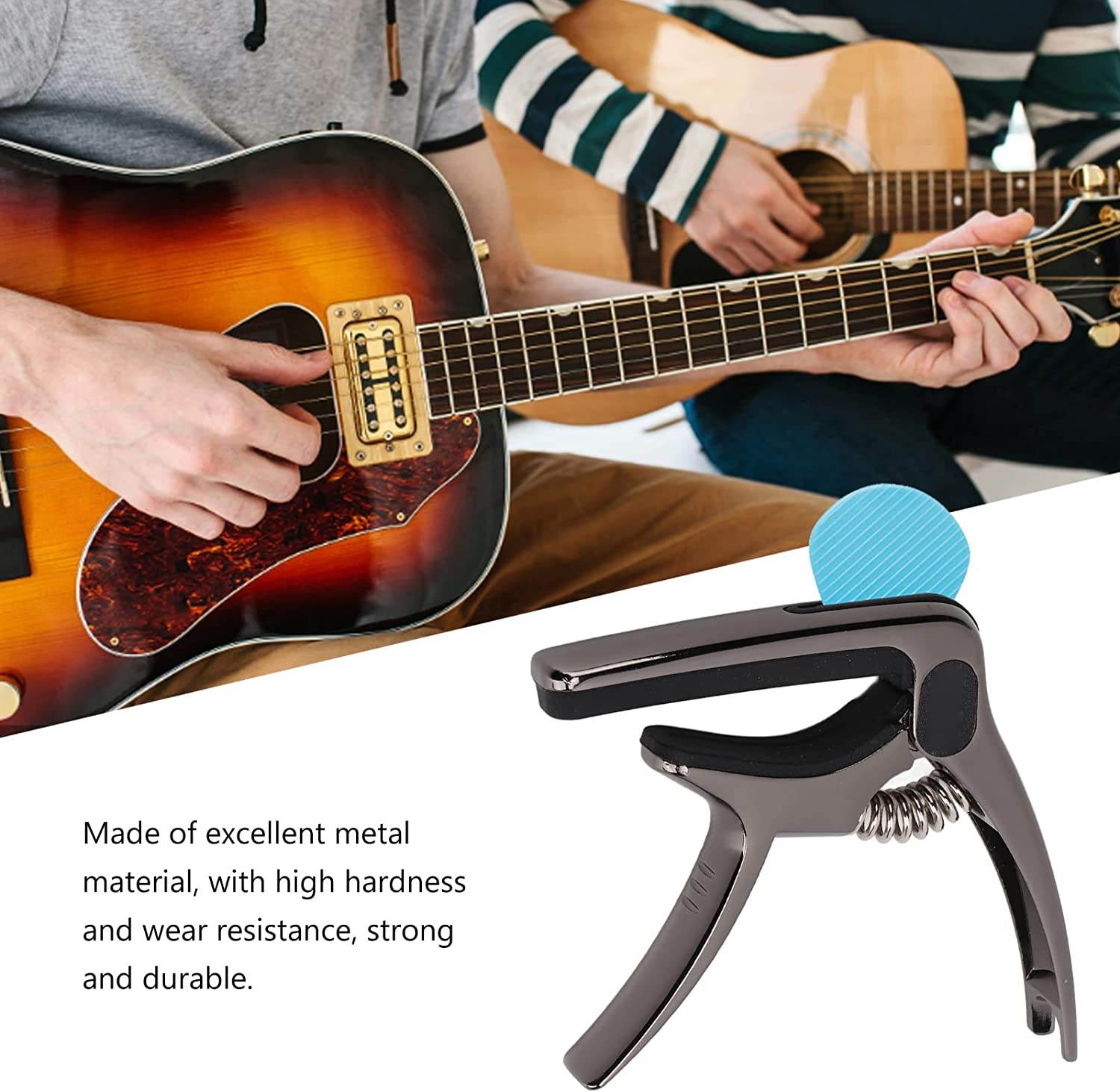 Guitar Capo with Pickup Stand, Soft for Acoustic and Electric Guitar Ukulele Mandolin Banjo Guitar Accessories - infinityexculsivestore.com