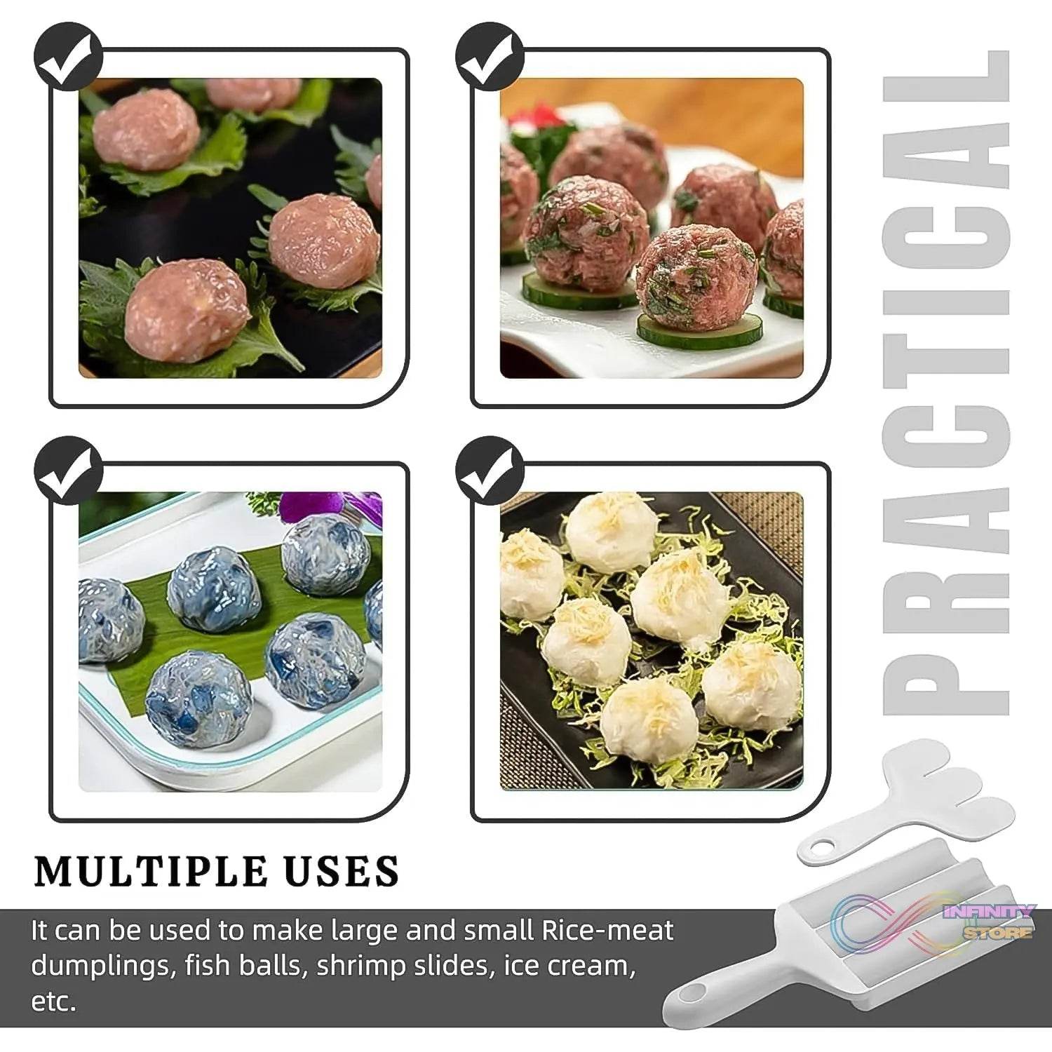 Gujia & Meatball Maker Set Easily Shape Meatballs Maker (1Pc) - infinityexculsivestore.com