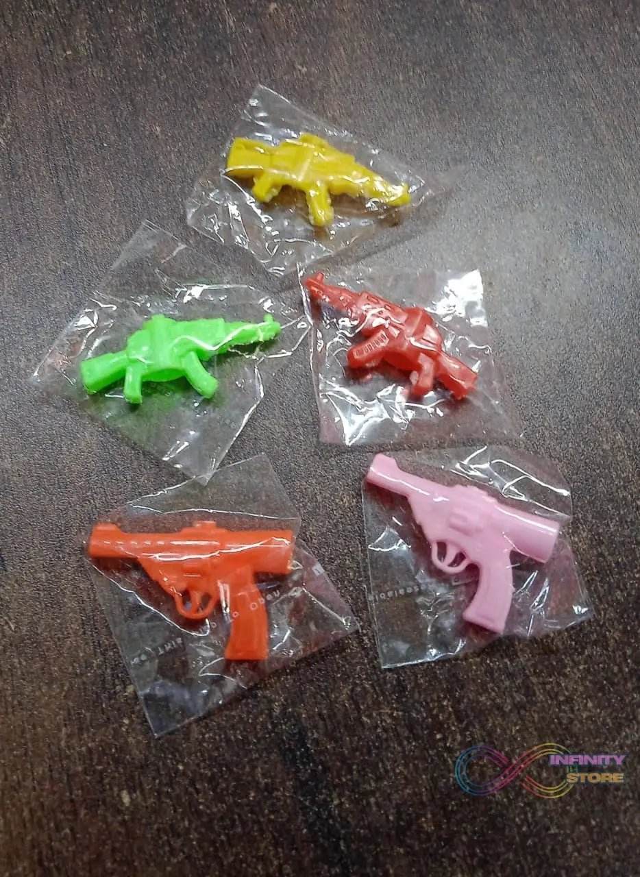 Gun Shape Pencil Top For Kids Office, Small Gun Toy (1 Pc / Mix Colour & Design) - infinityexculsivestore.com