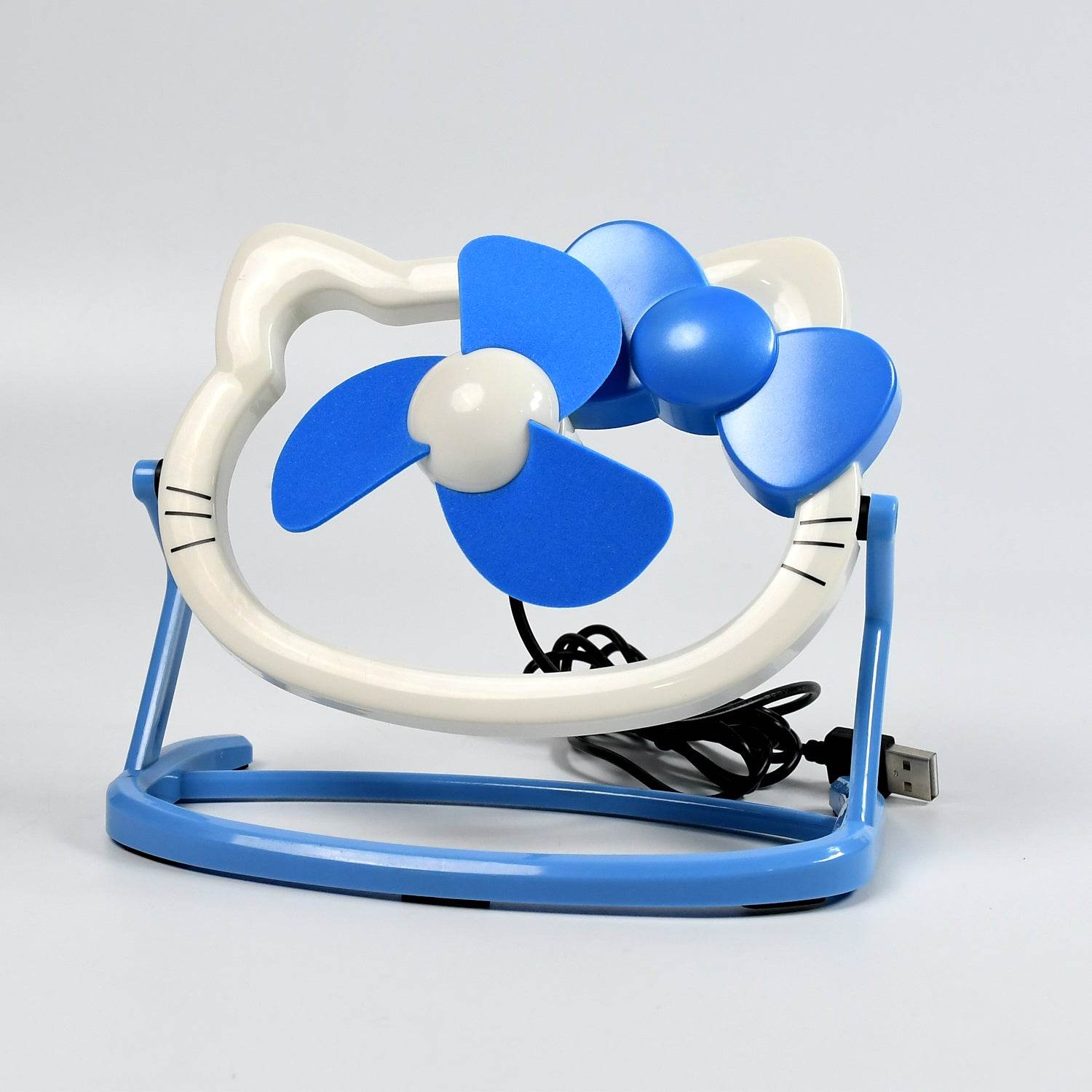 HELLO KITTY CARTOON FAN CUTE BRIGHT COLOR DESKTOP OFFICE USB MINI FAN PERSONAL DESKTOP FAN (Battery Not Include) - infinityexculsivestore.com
