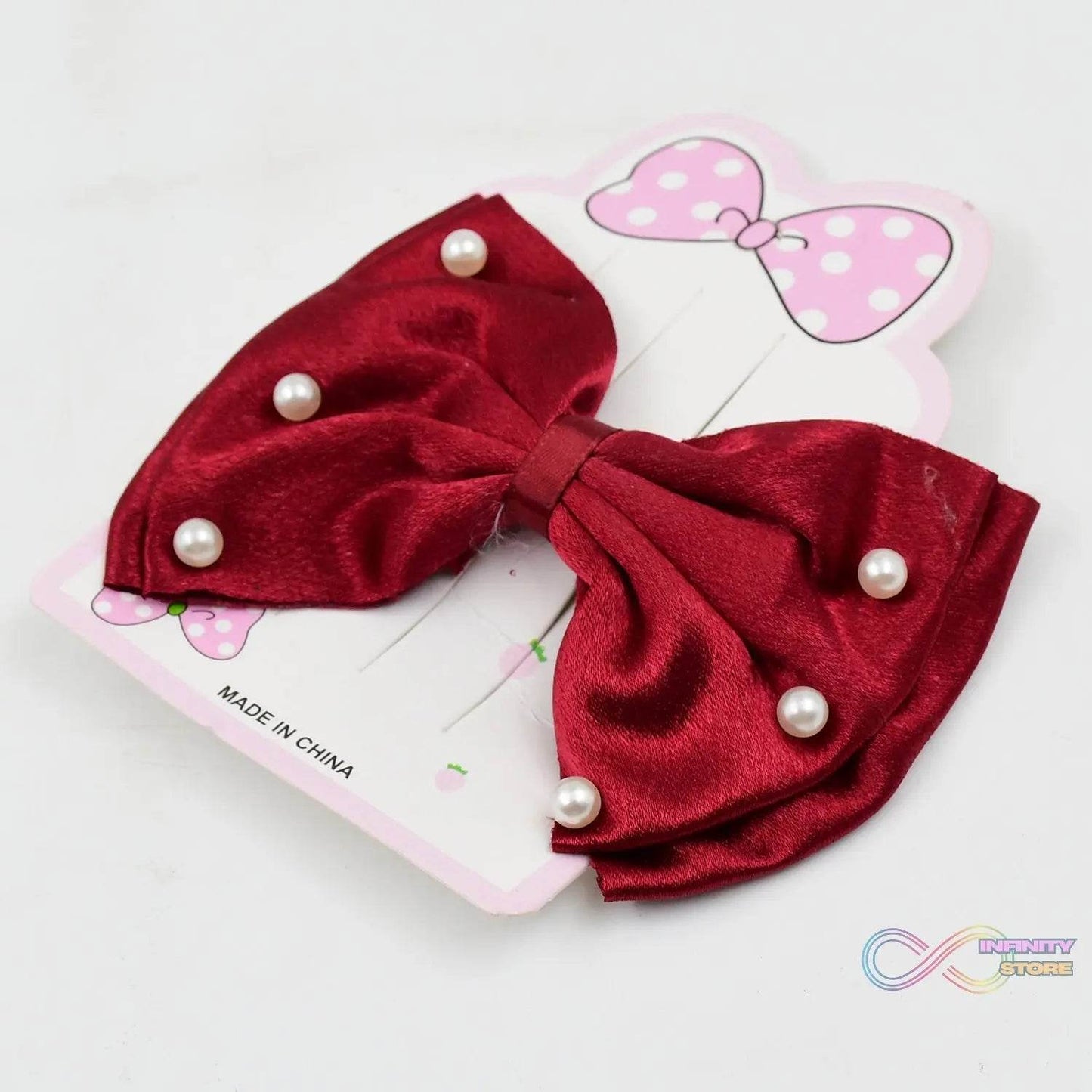 Hair Bow Knot Clip Suitable For Girls (1 Pc / Multicolour) - infinityexculsivestore.com