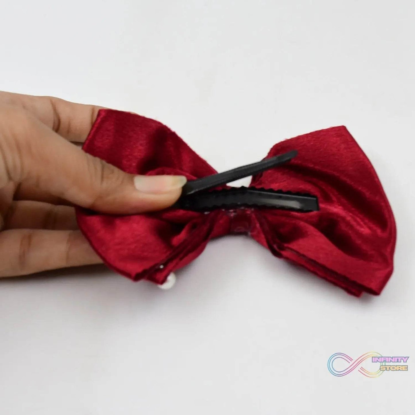 Hair Bow Knot Clip Suitable For Girls (1 Pc / Multicolour) - infinityexculsivestore.com