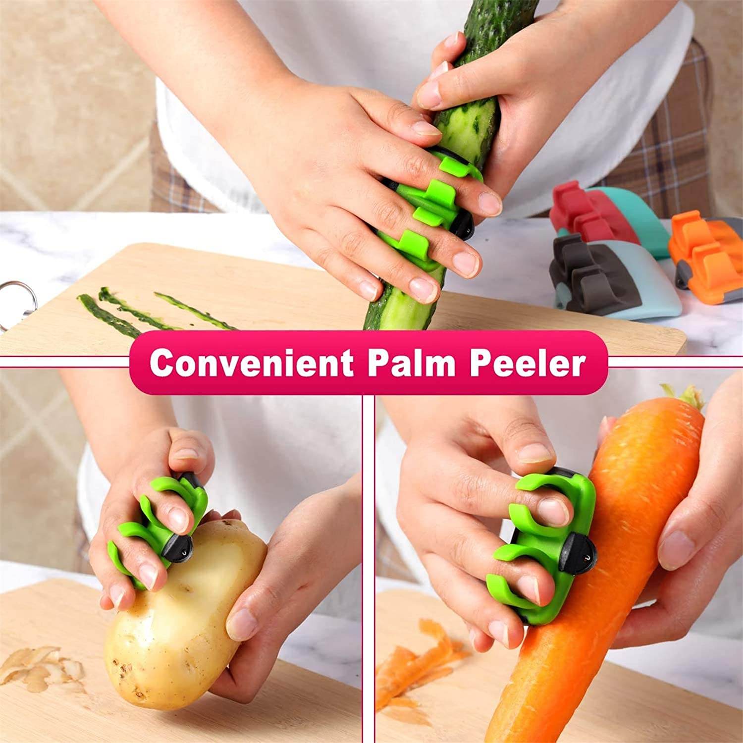 Hand Palm Peeler with Rubber Grip for Fruits & Vegetables - infinityexculsivestore.com