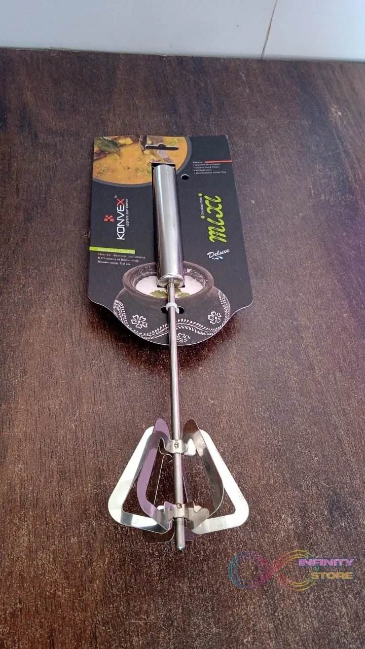 Hand Push Mixer, Egg Whisk, Stainless Steel Blender (1 Pc) - infinityexculsivestore.com