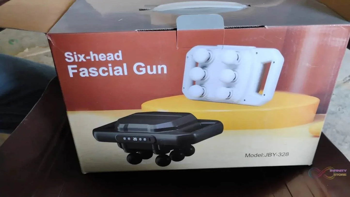 Handheld Full Body Massager 6-Head Massage Gun (1 Pc / Mix Color) - infinityexculsivestore.com