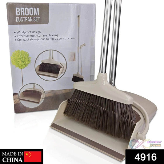 Handle Dustpan and Brush for Sweeping & Cleaning Dust Pan and Broom Handled - infinityexculsivestore.com