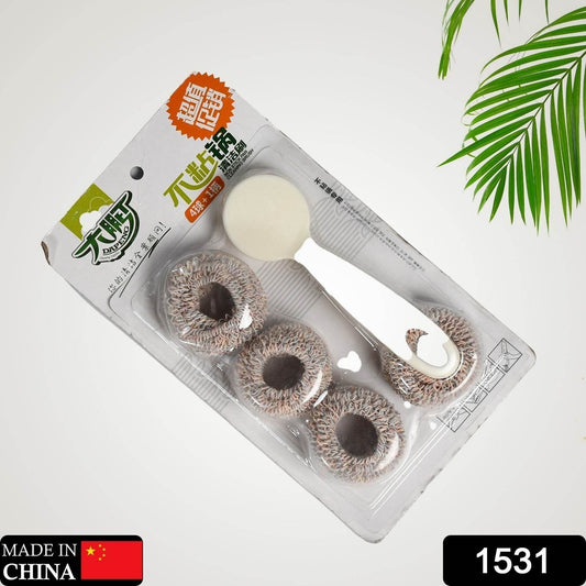 Handle Pot Dishwashing Kitchen Household Long-Handled Washing Pot Dishwashing Decontamination Cleaning Brush With Extra Brush Head - infinityexculsivestore.com