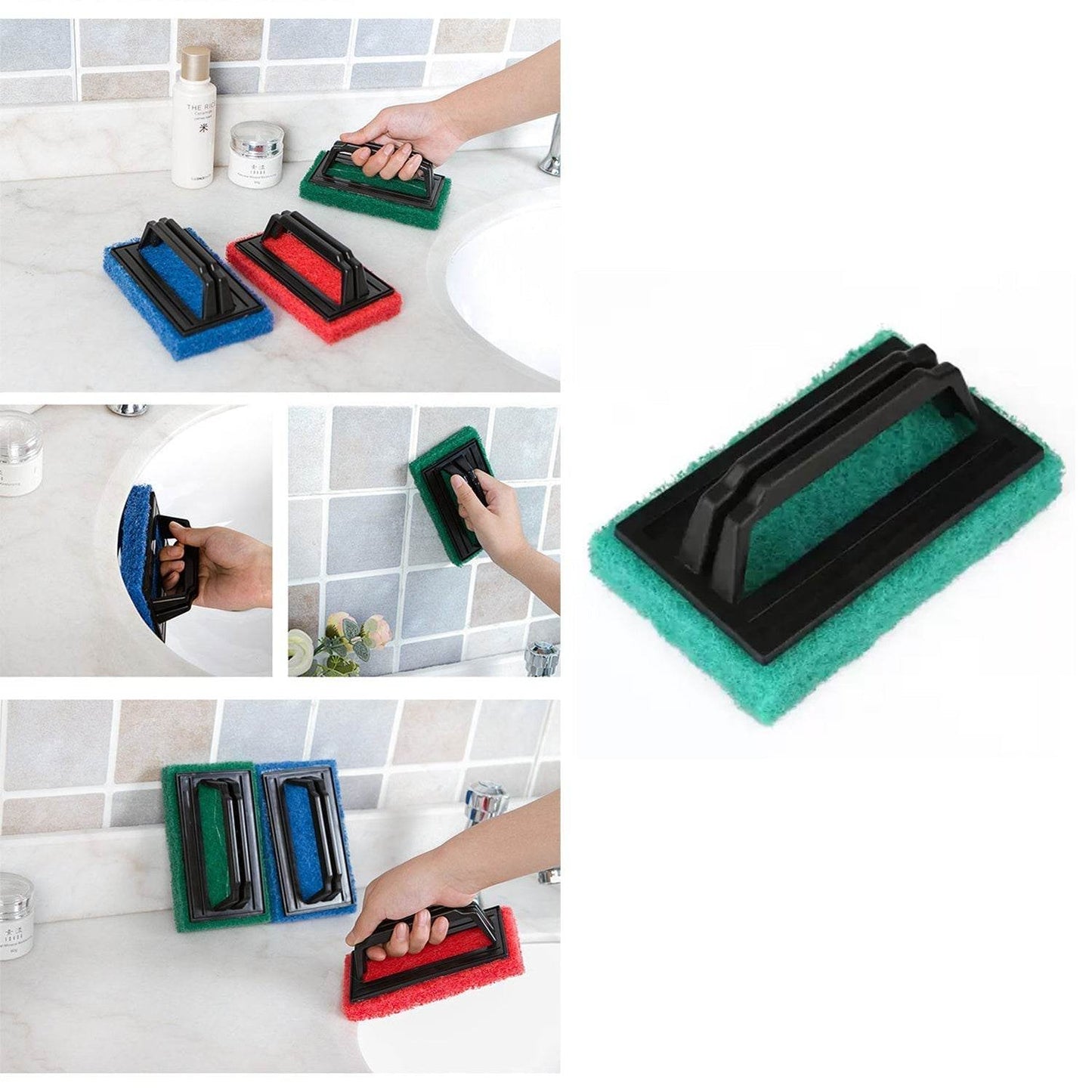 Handle Scrubber Brush widely used by all types of peoples for washing utensils and stuffs in all kinds of bathroom and kitchen places etc. - infinityexculsivestore.com