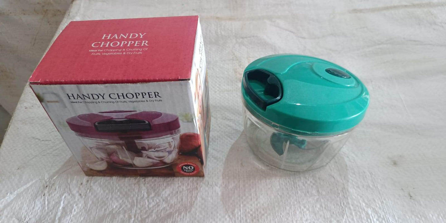 Handy Mini Plastic Vegetable Chopper Cutter, Onion Chopper Vegetables for Kitchen Accessories with 3 Blades - infinityexculsivestore.com