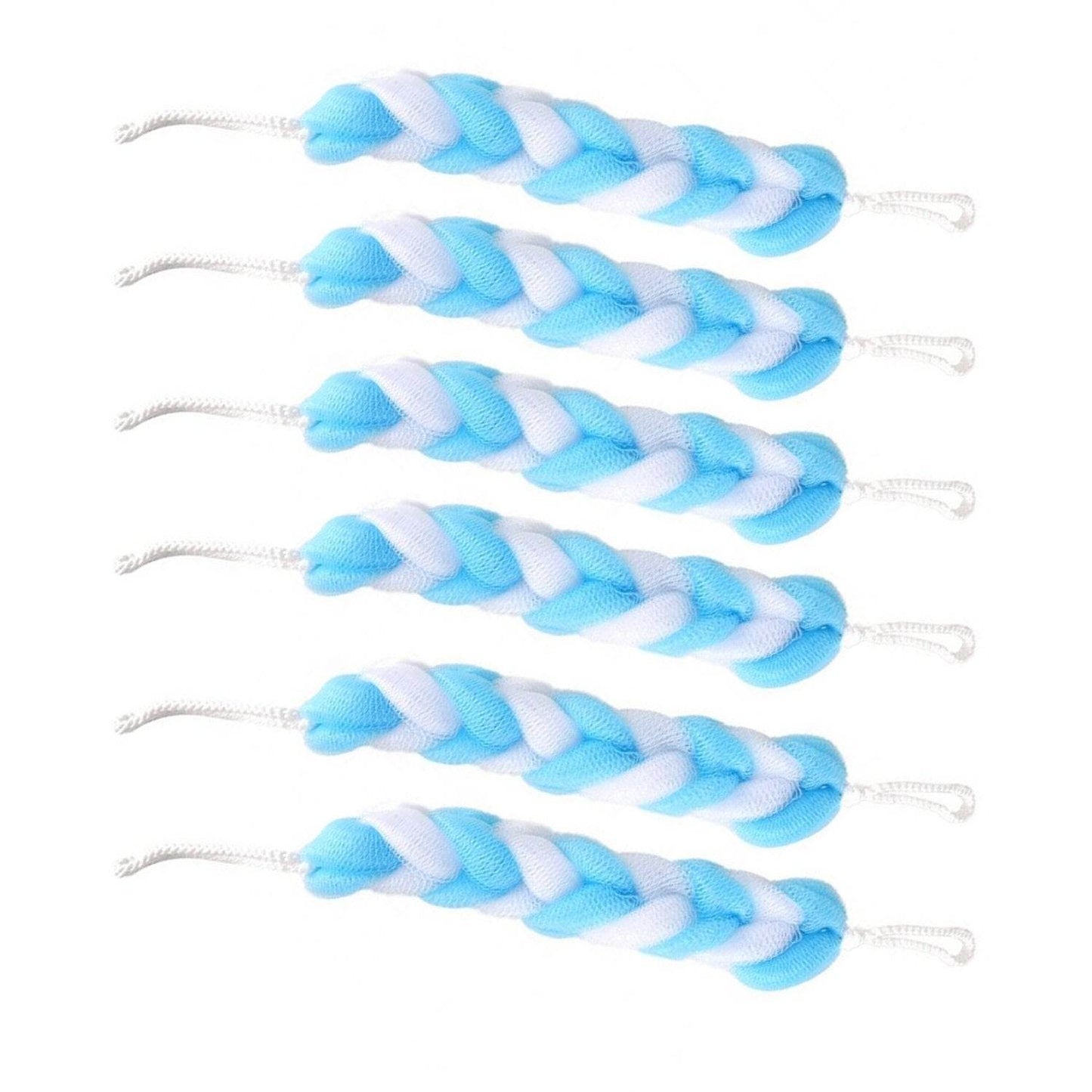 Hanging Bath Shower Long Loofah Sponge Pouf Body Scrubber (pack of 6) - infinityexculsivestore.com